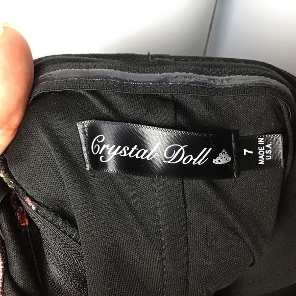 CRYSTAL Doll Floral Strapless Mini Dress - Picture 4 of 5